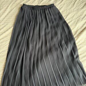 Vintage Sheer Black Pleated Skirt